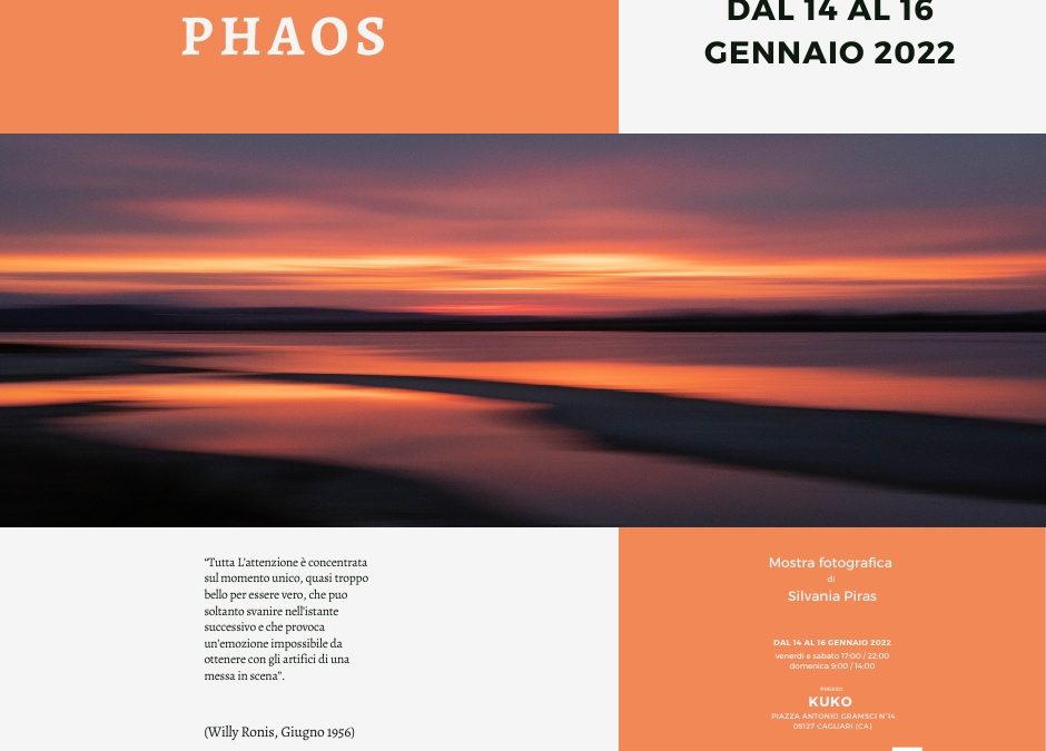 Mostra fotografica personale “PHAOS” di Silvania Piras